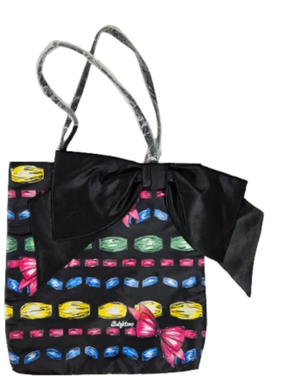 Brighton Black and Colorful Bows Tote Bag NWOT